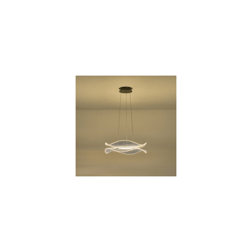 ΦΩΤΙΣΤΙΚΟ ΚΡΕΜΑΣΤΟ ΑΚΡΥΛΙΚΟ ΣΤΡΟΓΓΥΛΟ LED 48W Ø 540mm 3000K 4320Lm ΜΑΥΡΟ ARTE ILLUMINA FIRENZE
