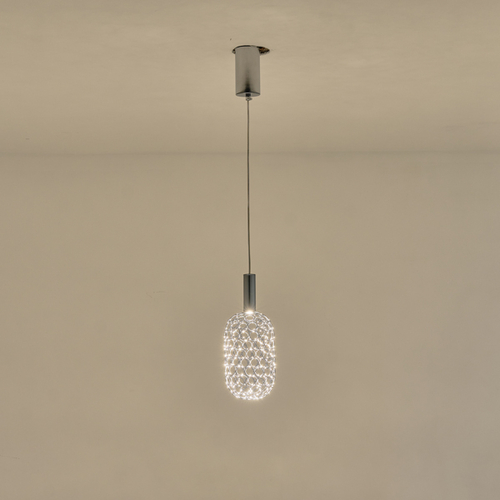 ΦΩΤΙΣΤΙΚΟ ΜΕΤΑΛΛΟ ΜΟΝΟΦΩΤΟ LED 6,3W 3000K 648Lm Φ200X1580mm ΑΣΗΜΙ ARTE ILLUMINA PERFORATO