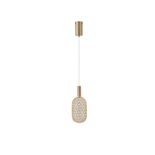 ΦΩΤΙΣΤΙΚΟ ΜΕΤΑΛΛΟ ΜΟΝΟΦΩΤΟ LED 6,3W 3000K 648Lm Φ200X1580mm ΧΡΥΣΟ ARTE ILLUMINA PERFORATO