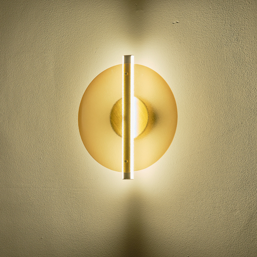 ΑΠΛΙΚΑ ΤΟΙΧΟΥ AΛΟΥΜΙΝO-ΓΥΑΛΙ LED 10W 3000K 1200Lm  Φ300x1320mm MEΛΙ ARTE ILLUMINA DISC