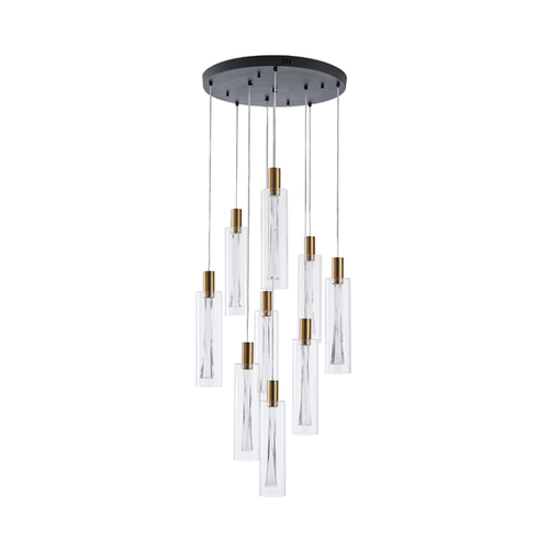 ΦΩΤΙΣΤΙΚΟ ΚΡΕΜΑΣΤΟ ΓΥΑΛΙ 9ΦΩΤΟ 60W 3000K 7200Lm Φ300mm ARTE ILLUMINA VIAL