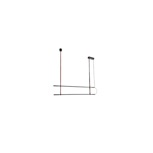 ΦΩΤΙΣΤΙΚΟ ΚΡΕΜΑΣΤΟ ΜΕΤΑΛΛΟ-ΔΕΡΜΑ LED 2x20W 3000K 4100Lm 1400X60X1200mm ΜΑΥΡΟ ARTE ILLUMINA LINEA