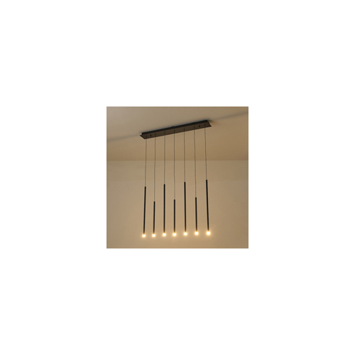 ΦΩΤΙΣΤΙΚΟ ΚΡΕΜΑΣΤΟ ΑΛΟΥΜΙΝΙΟ LED 16W 3000K 600Lm 940X1500mm ΜΑΥΡΟ ARTE ILLUMINA CASCADE
