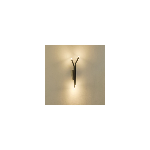 ΑΠΛΙΚΑ TOIXOY ΑΛΟΥΜΙΝΙΟΥ LED 10W 3000K 1000Lm 400X75mm ΜΑΥΡΟ ARTE ILLUMINA CASCADE