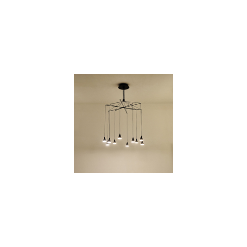 ΦΩΤΙΣΤΙΚΟ ΚΡΕΜΑΣΤΟ LED 50W 3000K Φ800X1200mm ΜΑΥΡΟ ARTE ILLUMINA CAMPANELLE