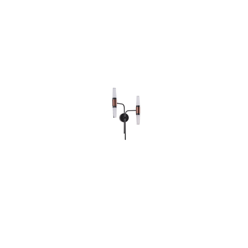 ΑΠΛΙΚΑ TOIXOY ΑΛΟΥΜΙΝΙΟΥ LED 2X6W 3000K 1200Lm 420X130mm ΜΑΥΡΟ-ΧΡΥΣΟ ARTE ILLUMINA VELAS