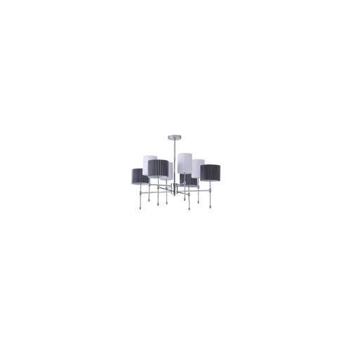 ΦΩΤΙΣΤΙΚΟ ΚΡΕΜΑΣΤΟ ΥΦΑΣΜΑ 8ΦΩΤΟ 8XE14 MAX 40W Φ840X640mm  ΛΕΥΚΟ-ΜΑΥΡΟ ARTE ILLUMINA VELI