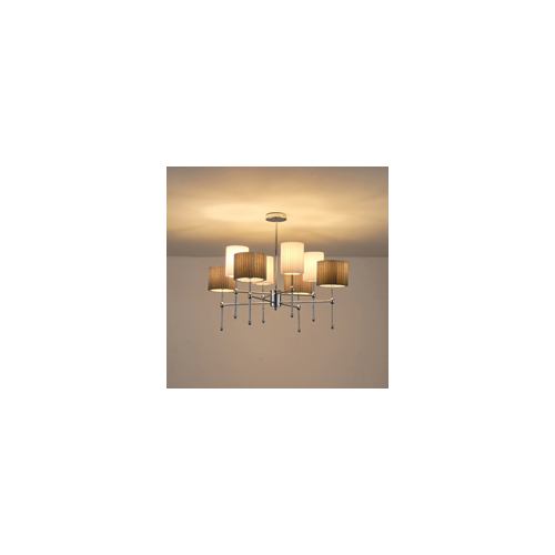 ΦΩΤΙΣΤΙΚΟ ΚΡΕΜΑΣΤΟ ΥΦΑΣΜΑ 8ΦΩΤΟ 8XE14 MAX 40W Φ840X640mm  ΛΕΥΚΟ-ΜΑΥΡΟ ARTE ILLUMINA VELI