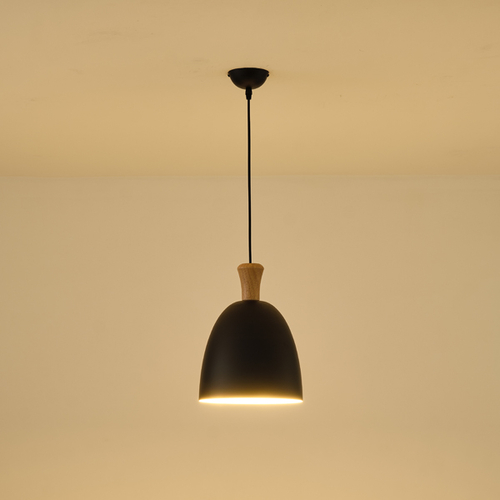 ΦΩΤΙΣΤΙΚΟ ΚΡΕΜΑΣΤΟ ΜΕΤΑΛΛΟ 1XΕ27 MAX 15W 230X230mm ΜΑΥΡΟ ARTE ILLUMINA SIMPLO