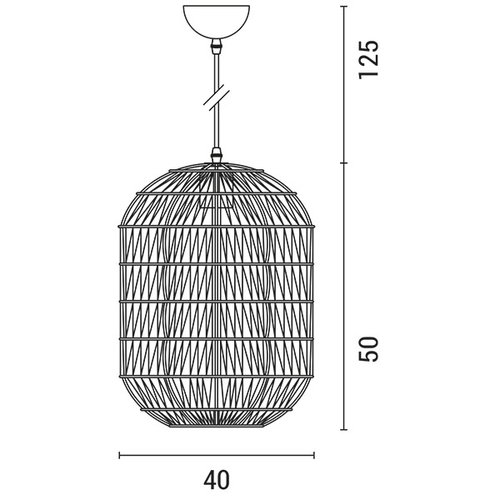 ΦΩΤΙΣΤΙΚΟ ΚΡΕΜΑΣΤΟ ΜΟΝΟΦΩΤΟ Ε27 MAX40W Φ40X49cm ΣΧΟΙΝΙ ΛΕΥΚΟ ARTE ILLUMINA VENTO