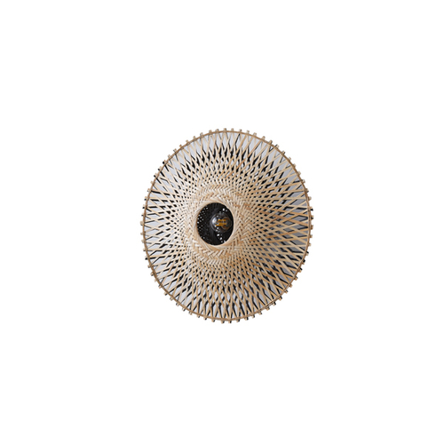 ΑΠΛΙΚΑ ΤΟΙΧΟΥ ΒΑΜΒΟΟ 1XE27 MAX 15W 400X140mm ΚΑΦΕ-ΜΑΥΡΟ ARTE ILLUMINA CYCLONE