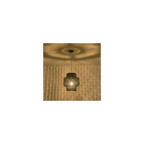 ΦΩΤΙΣΤΙΚΟ ΚΡΕΜΑΣΤΟ BAMBOO 1XE27 MAX 40W 310X310X350mm ΜΑΥΡΟ ARTE ILLUMINA AVRA