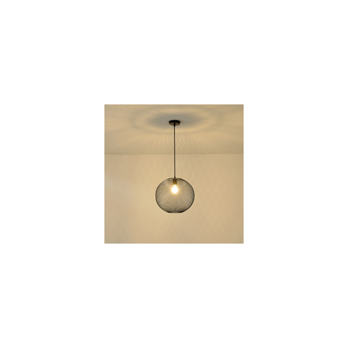 ΦΩΤΙΣΤΙΚΟ ΚΡΕΜΑΣΤΟ ΜΕΤΑΛΛΟ 1XE27  MAX 40W 250X250X1280mm ΜΑΥΡΟ ARTE ILLUMINA OGGI