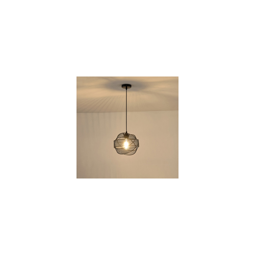 ΦΩΤΙΣΤΙΚΟ ΚΡΕΜΑΣΤΟ ΜΕΤΑΛΛΟ 1XE27  MAX 40W 450X450X1340mm ΜΑΥΡΟ ARTE ILLUMINA OGGI