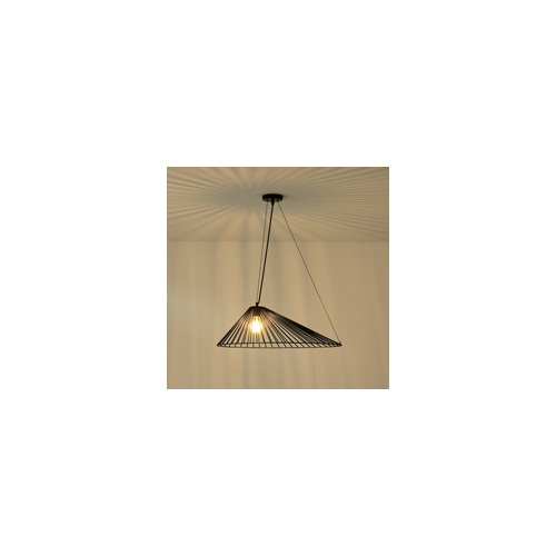 ΦΩΤΙΣΤΙΚΟ ΚΡΕΜΑΣΤΟ ΜΕΤΑΛΛΟ 1XE27  MAX 40W 600X390X1300Dmm ΜΑΥΡΟ ARTE ILLUMINA OGGI
