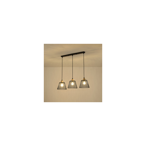 ΦΩΤΙΣΤΙΚΟ ΚΡΕΜΑΣΤΟ ΜΕΤΑΛΛΟ 3ΦΩΤΟ  3XE27  MAX 15W 370X370X1260mm ΜΑΥΡΟ ARTE ILLUMINA OGGI