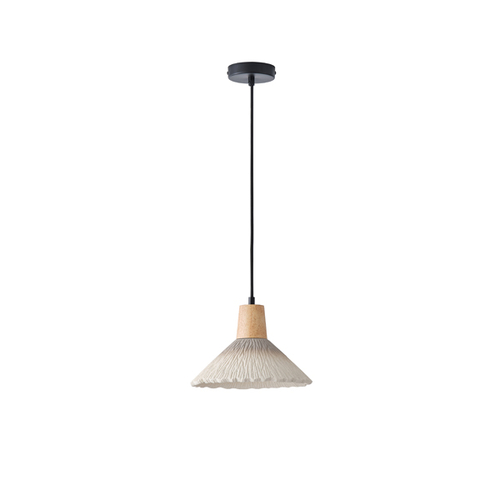 ΦΩΤΙΣΤΙΚΟ ΚΡΕΜΑΣΤΟ RUBBER WOOD&ΤΣΙΜΕΝΤΟ 1XE27 MAX 15W 250X250X180mm ΧΑΚΙ ARTE ILLUMINA GESSO