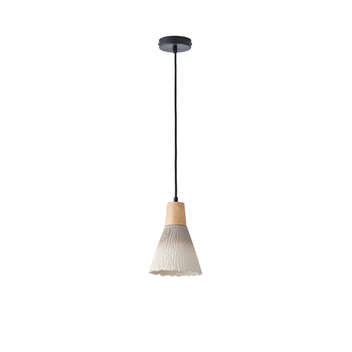 ΦΩΤΙΣΤΙΚΟ ΚΡΕΜΑΣΤΟ RUBBER WOOD&ΤΣΙΜΕΝΤΟ 1XE27 MAX 15W 160X160X220mm ΧΑΚΙ ARTE ILLUMINA GESSO