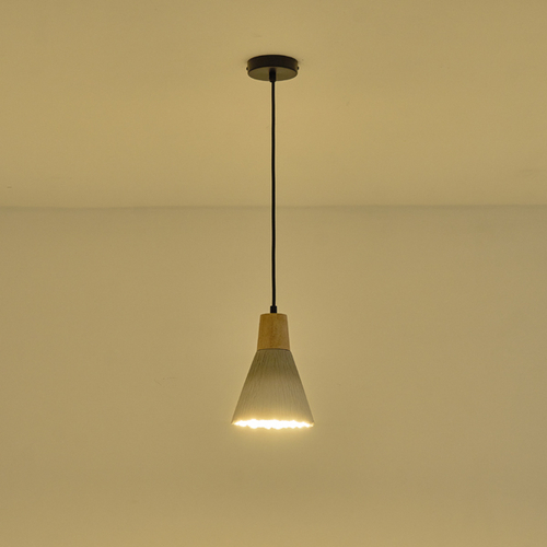 ΦΩΤΙΣΤΙΚΟ ΚΡΕΜΑΣΤΟ RUBBER WOOD&ΤΣΙΜΕΝΤΟ 1XE27 MAX 15W 160X160X220mm ΧΑΚΙ ARTE ILLUMINA GESSO