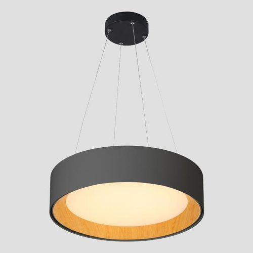 ΦΩΤΙΣΤΙΚΟ ΚΡΕΜΑΣΤΟ ΣΤΡΟΓΓΥΛΟ LED 30W 3000Κ Φ45X11 ΜΑΥΡΟ-ΞΥΛΟ ΔΡΥΣ ARTE ILLUMINA