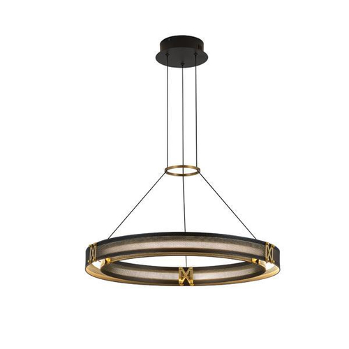 ΦΩΤΙΣΤΙΚΟ ΚΡΕΜΑΣΤΟ ΑΛΟΥΜΙΝΙΟ LED 33W 3000K 3300Lm 620X1200mm ΜΑΥΡΟ-ΧΡΥΣΟ ARTE ILLUMINA LUIS