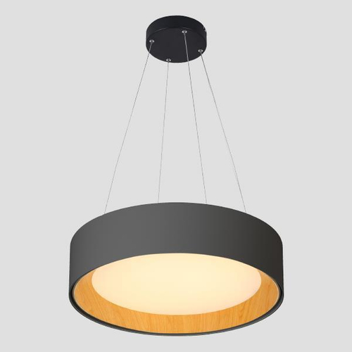 ΦΩΤΙΣΤΙΚΟ ΚΡΕΜΑΣΤΟ ΣΤΡΟΓΓΥΛΟ LED 50W 3000Κ Φ60X11 ΜΑΥΡΟ-ΞΥΛΟ ΔΡΥΣ ARTE ILLUMINA