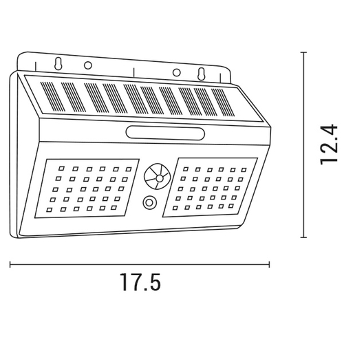 ΑΠΛΙΚΑ ΜΕ ΗΛΙΑΚΟ PANEL & ΑΝΙΧΝΕΥΤΗ ΚΙΝΗΣΗΣ 1,20W 6500Κ PLUS ARTE ILLUMINA