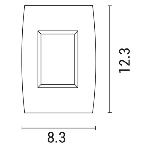 ΑΠΛΙΚΑ ΤΟΙΧΟΥ ΧΩΝΕΥΤΗ (ΓΥΨΟΣΑΝΙΔΑ) SLIM LED 2W 83X123X35 3000K IP65 ΛΕΥΚΗ PLUS ARTE ILLUMINA