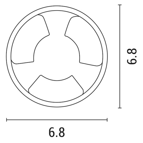 ΦΩΤΙΣΤΙΚΟ ΔΑΠΕΔΟΥ ΕΞΩΤΕΡΙΚΟ 3F LED 3W IP65 12V Φ68X24mm ΜΑΥΡΟ PRO ARTE ILLUMINA