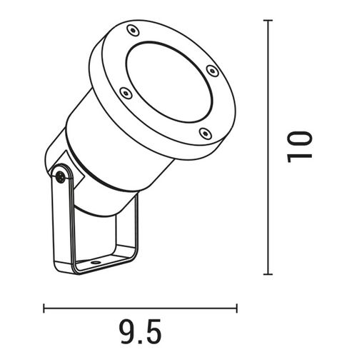 ΣΠOT ΚΗΠΟΥ ΠΛΑΣΤΙΚΟ GU10 IP65 230V Φ95X100 ΓΚΡΙ ARTE ILLUMINA