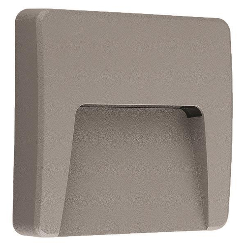 ΦΩΤΙΣΤΙΚΟ ΤΟΙΧΟΥ SLIM LED 3W IP65 230V 3000K 120X120mm ΓΚΡΙ PRO ARTE ILLUMINA