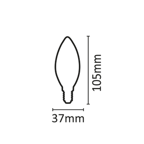 InLight E14 LED C37 8watt 4000Κ Φυσικό Λευκό (7.14.08.13.2)