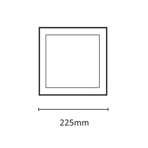 InLight LED Slim Panel 20watt Τετράγωνο 6500Κ Ψυχρό Λευκό D:22,5cm (2.20.01.3)