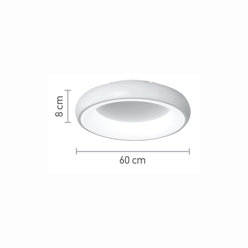 InLight Πλαφονιέρα οροφής LED 110W 3CCT από χρυσαφί και λευκό ακρυλικό D:60cm (42021-A-Golden)