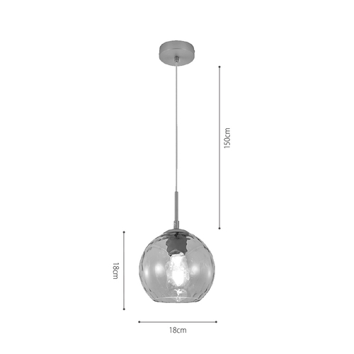 InLight Κρεμαστό φωτιστικό από μελί γυαλί 1XE27 D:18cm (4039-B-Amber)