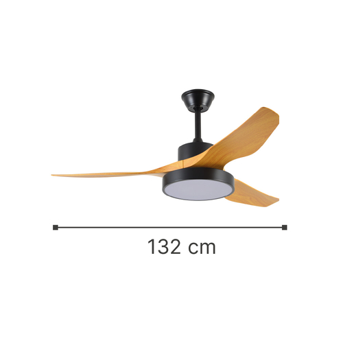 it-Lighting Nitinat 25W 3CCT LED Fan Light in Black with Wooden Color (102000220)