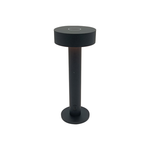 Inlight Rechargeable LED 2W 3CCT Touch Table Lamp Black D:22x9cm (3053-Black)