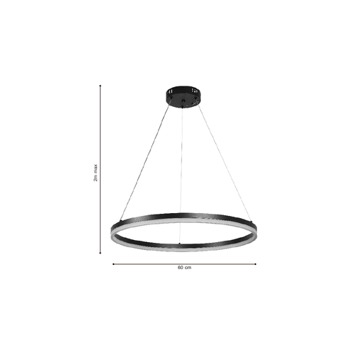 Inlight Κρεμαστό φωτιστικό LED 45W 3CCT (by switch on base) D:60cm (6095-C-Golden)