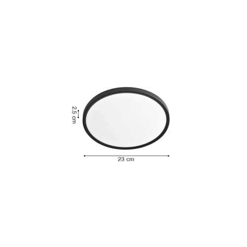 Inlight Πλαφονιέρα οροφής LED 18W 3CCT (by switch on base) σε λευκή απόχρωση D:23x2,5cm (42036-E-White)