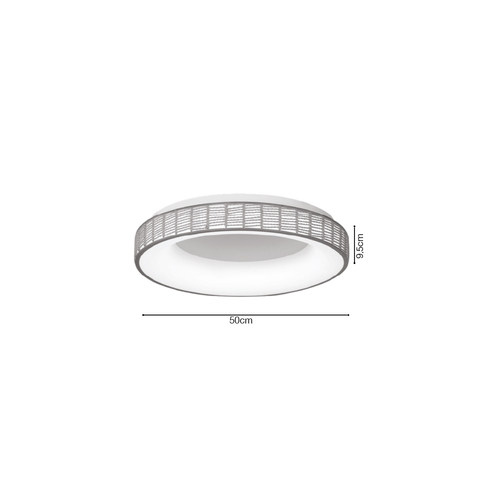 Inlight Πλαφονιέρα Οροφής LED από σχοινί 3CCT, 25W D:50x9,5cm (42042)