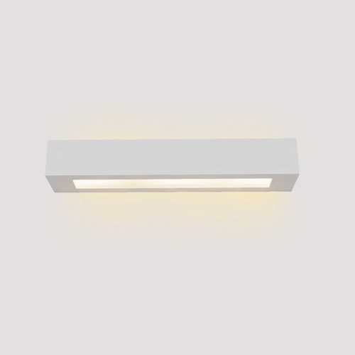 Inlight Επιτοίχιο φωτιστικό λευκό από γύψο 2xE14 D:45cm (43049-A-White)