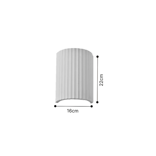 Inlight Επιτοίχιο λευκό φωτιστικό από γύψο 2XGU10 D:22cm (43055-White)