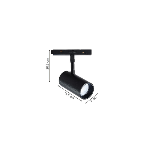 Inlight Σποτ μαγνητικής ράγας LED 30W 3CCT σε μαύρη απόχρωση D:15,5X7X20,8cm (TM0120-Black)