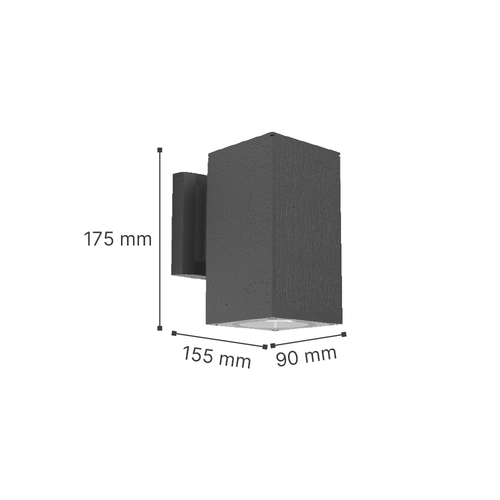 it-Lighting Elarbee E27 Outdoor Wall Lamp with Up or Down light Anthracite (80203844)