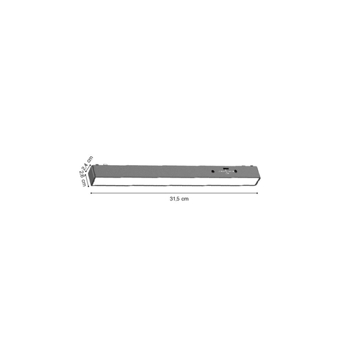 Inlight Γραμμικό φωτιστικό LED 10W 3CCT για Ultra Thin ράγα σε λευκή απόχρωση D:31,5X2,6X2,4cm (TMU0050-White)