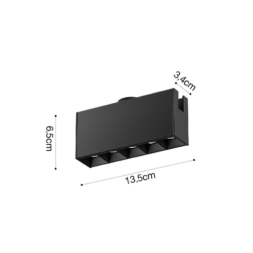 Inlight Φωτιστικό LED 10W 3000K για Chandler Track μαύρη απόχρωση D:3,4cmx6,5cmx13,5cm (13C-00041)