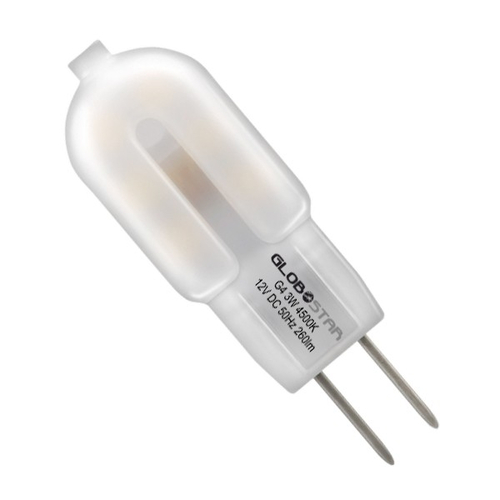 Λάμπα LED G4 3W 12V 280lm 320° Φυσικό Λευκό 4500k GloboStar 07427