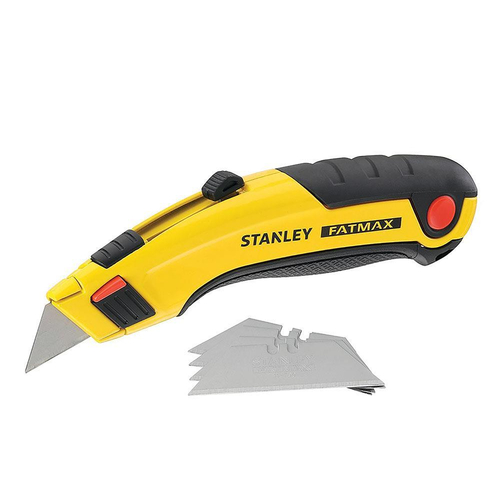 Φαλτσέτα μεταλλική κυρτή FATMAX με ρυθμιζόμενη λάμα τραπέζιο. Διακόπτης αλλαγής λάμας. Εργονομική σχεδίαση. Μαλακή λαβή. Ασφάλιση αποθηκευμένης λάμας. Περιέκτης για έως 5 ανταλλακτικές λάμες. / 0-10-778