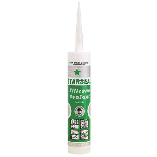 Σιλικόνη 25τεμ. STARSEAL λευκή 260ml όξινη, με πολύ μεγάλη ελαστικότητα, αντοχή στις υπεριώδεις ακτίνες, τις ρηγματώσεις, το νερό, την υγρασία, με πρόσθετα μυκητοκτόνα για την μούχλα, για εσωτερική και εξωτερική χρήση / 10755101
