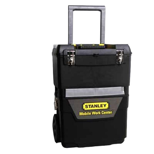 Εργαλειοφόρος τροχήλατος πλαστικός 47,3x30,2x62,7cm μαύρος, χωρίζεται σε 2 μέρη: κάδο 25L και εργαλειοθήκη, με περιστρεφόμενο συρτάρι για μικροαντικείμενα. / 1-93-968